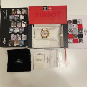 Tissot Dressport ladies watch rose gold white pearl pre owned